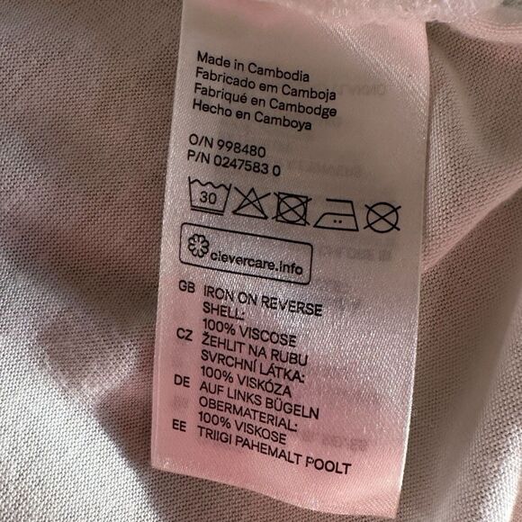 H&M Divided Frenchie White Lightweight Long Sleeve Graphic Tee Large - Picture 5 of 7